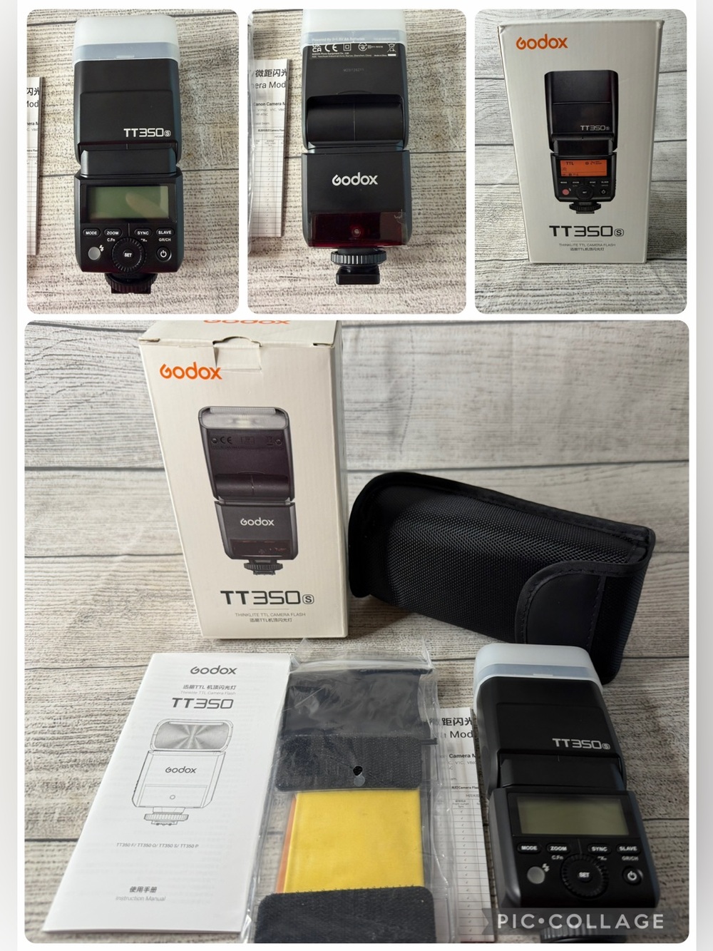 TT350S Camera Flash Speedlite - Black Mini TTL Flash for Sony Cameras